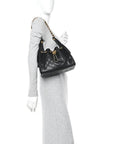 Caviar Quilted Small CHNL 25 Handbag Black