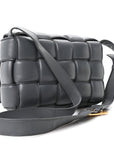 Nappa Maxi Intreccio Padded Cassette Crossbody Bag Thunder