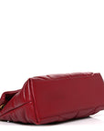 Lambskin Quilted Small Loulou Puffer Monogram Chain Satchel Red