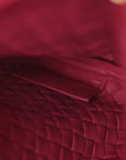Nappa Intrecciato Crisscross Clutch Rosa Shock