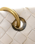 Nappa Intrecciato Small Capri Tote White