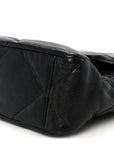 Goatskin Quilted Large CHNL 19 Flap Black
