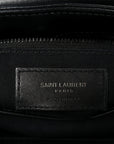 Calfskin Y Quilted Monogram Monochrome Toy Loulou Crossbody Bag Black