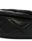 Lambskin Quilted Rocking Horse Shoulder Bag Black