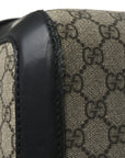 GG Supreme Monogram Four Wheel Suitcase Black