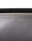Lambskin Camellia Embossed Wallet on Chain WOC Black