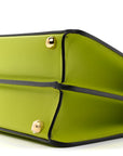Vitello Seta Shiny Nappa Small Peekaboo I SEE U Satchel Wasabi White