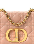 Calfskin Cannage Small Caro Bag Rose De Vents