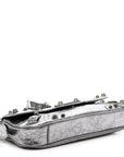 Metallic Agneau Arena Small Le Cagole Sling Bag Silver