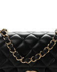 Lambskin Quilted Mini Rectangular Flap Black