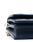 Lambskin Cannage Mini My D1OR Bag Deep Ocean Blue