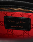 Lambskin Cannage Small Lucky Badges My Lady D1OR Black