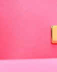 Caviar Quilted Medium Double Flap Pink