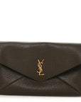 Grained Lambskin Large Cassandre Envelope Pouch Light Musk