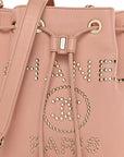 Caviar Deauville Drawstring Bucket Bag Light Pink