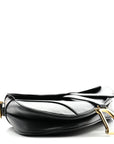 Grained Calfskin Saddle Bag Black