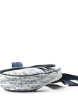 Denim Jacquard Oblique Kasuri Mens Saddle Bag Kasuri Blue White
