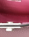 Metallic Cuoio Romano Selleria Nano Peekaboo Satchel Purple