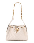 Caviar Quilted Small CHNL 25 Handbag White