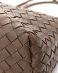 Nappa Intrecciato Medium Andiamo Shoulder Bag Taupe Grey