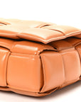 Lambskin Maxi Intreccio Padded Chain Cassette Crossbody Bag Clay