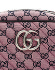 Monogram Multicolor Matelasse Diagonal Small GG Marmont Chain Shoulder Bag Pink Blue