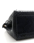 Python Shiny Nappa Mini Peekaboo Iconic Satchel Blue Jeans
