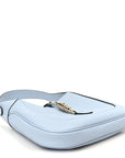 Grained Calfskin Web Medium Jackie 1961 Hobo Light Blue