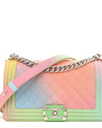 Caviar Quilted Medium Cuba Rainbow Boy Flap Multicolor