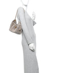 Suede Quilted Mini CHNL 25 Handbag Dark Grey