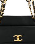 Caviar CC Flap Shoulder Bag Black