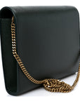Grain De Poudre Monogram Cassandra Chain Wallet Dark Green
