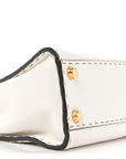 Cuoio Romano Selleria Mini Peekaboo Iconic Satchel White