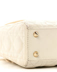Lambskin Cannage Small My ABCD1OR Lady D1OR White