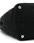 Nylon Tessuto Impuntu Quilted Tote Black