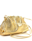 Metallic Bark Calfskin The Mini Pouch Gold