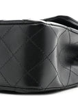 Lambskin Quilted Mini Rectangular Flap Black