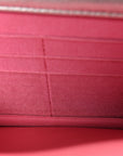 Metallic Lambskin Quilted Wallet On Chain WOC Silver