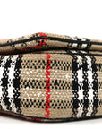 BBERRY Calfskin Boucle Check Medium Lola Chain Bag Archive Beige