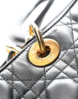 Lambskin Cannage Large Lady D1OR Black