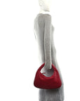 Nappa Intrecciato Small Veneta Hobo Cassis