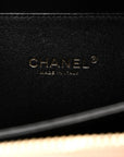 Caviar Quilted Small CC Filigree Vanity Case Beige Black