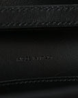 Shiny Calfskin Triomphe Margo Wallet on Chain Black