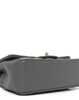 Caviar Quilted Mini Rectangular Flap Grey