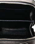 Metallic Caviar Quilted Small CC Filigree Vanity Case Dark Silver