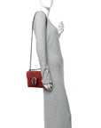 Snakeskin Mini Dionysus Shoulder Bag Red