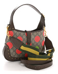 GG Supreme Monogram Web Geometric Small Jackie 1961 Beige Multicolor Brown Sugar