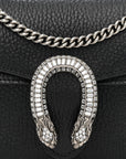 Dollar Calfskin Crystal Mini Dionysus Top Handle Bag Black Crystal