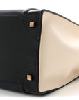 Velluto Calfskin Mini Tri-Color Luggage Navy
