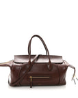Supple Shiny Lambskin Medium New Luggage Brick